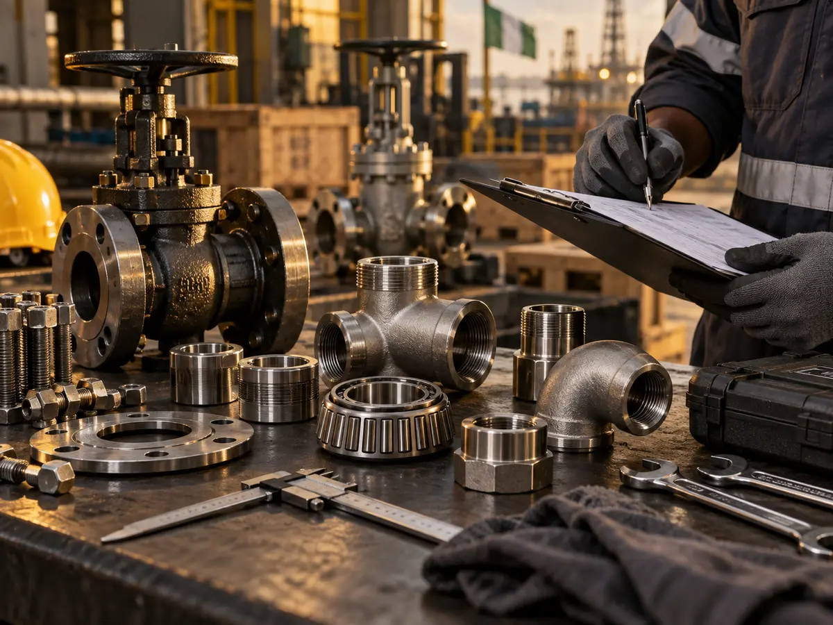 Illustrative engineering items under inspection